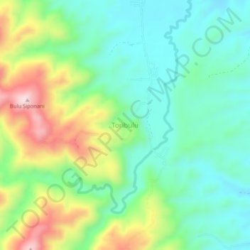 Toribulu topographic map, elevation, terrain