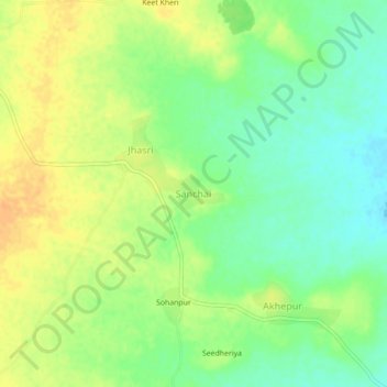 Sanchai topographic map, elevation, terrain