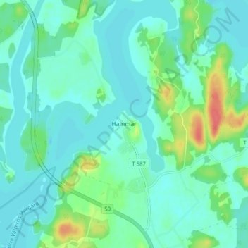 Hammar topographic map, elevation, terrain