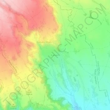 Kabaklı topographic map, elevation, terrain
