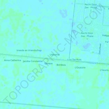 Uitkomst topographic map, elevation, terrain