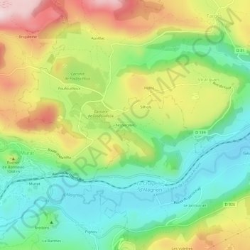 Nozerolles topographic map, elevation, terrain