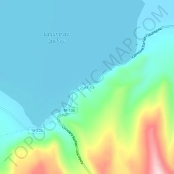Suches topographic map, elevation, terrain