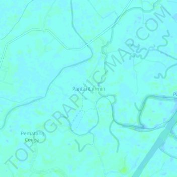 Pantai Cermin topographic map, elevation, terrain