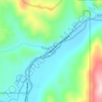 Lower Stanley topographic map, elevation, terrain
