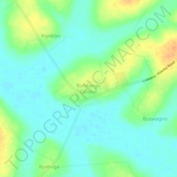 Butalangu Central topographic map, elevation, terrain