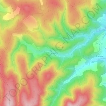 Bertail topographic map, elevation, terrain