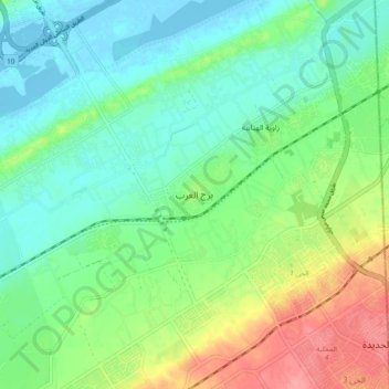Borj El Arab topographic map, elevation, terrain