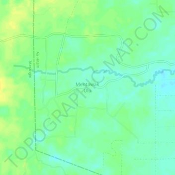 Mentawak Ulu topographic map, elevation, terrain