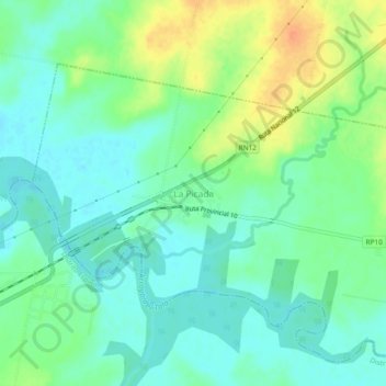 La Picada topographic map, elevation, terrain