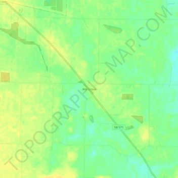 Hill Grove topographic map, elevation, terrain