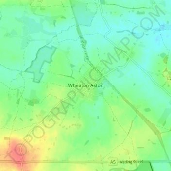 Wheaton Aston topographic map, elevation, terrain