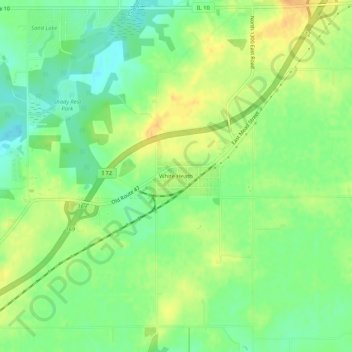 White Heath topographic map, elevation, terrain