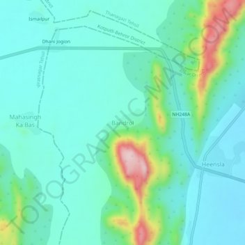 Bandrol topographic map, elevation, terrain
