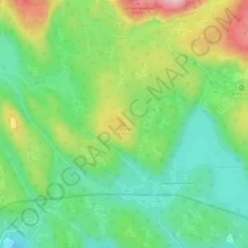 Granåsen topographic map, elevation, terrain