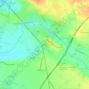 Les Cosses topographic map, elevation, terrain