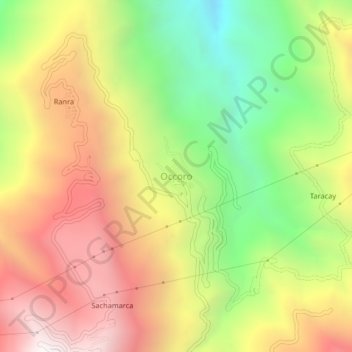 Occoro topographic map, elevation, terrain