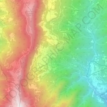 Corbesassi topographic map, elevation, terrain