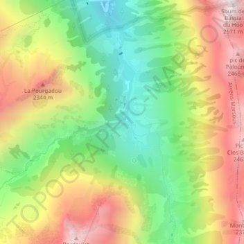 Cascade de Doumblas topographic map, elevation, terrain