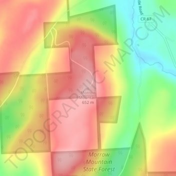 Morrow Mountain topographic map, elevation, terrain