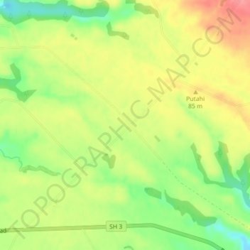 Whenuakura topographic map, elevation, terrain