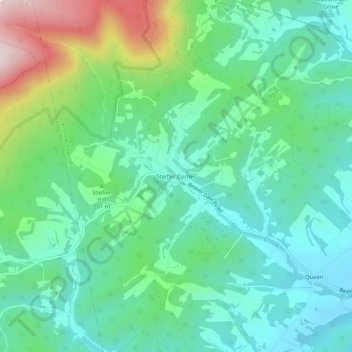 Stiefler Corner topographic map, elevation, terrain