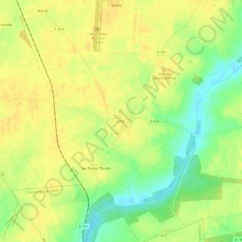 Ohé topographic map, elevation, terrain
