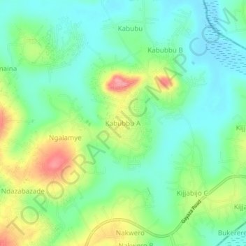 Kabubbu A topographic map, elevation, terrain