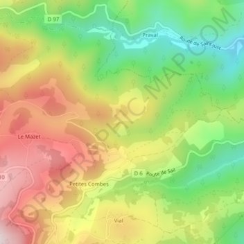Grand Parc topographic map, elevation, terrain