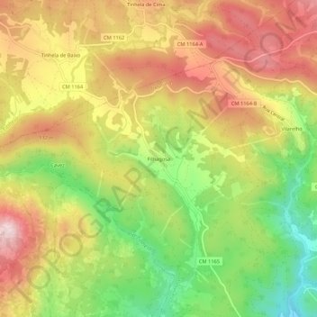 Filhagosa topographic map, elevation, terrain