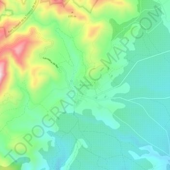 Rosell topographic map, elevation, terrain