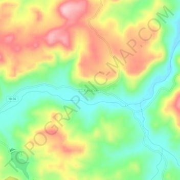 Kayapa topographic map, elevation, terrain