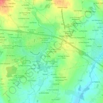 La Petite Haye topographic map, elevation, terrain