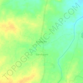 Kottapalle topographic map, elevation, terrain