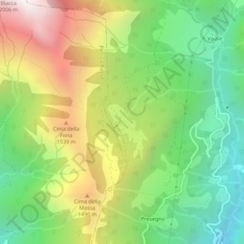 Malga Gardo topographic map, elevation, terrain