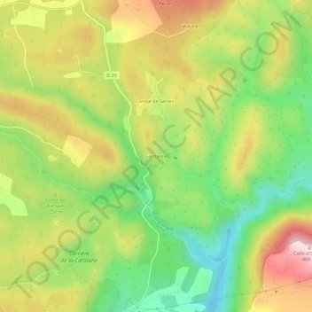 Gardanne topographic map, elevation, terrain