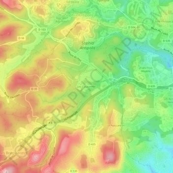 Les Clausonnes topographic map, elevation, terrain