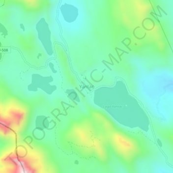 Yantac topographic map, elevation, terrain