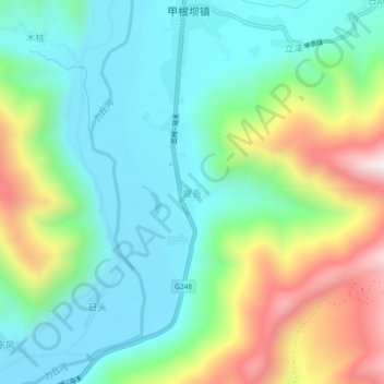 Tiwu topographic map, elevation, terrain