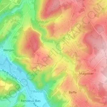 Trinal topographic map, elevation, terrain