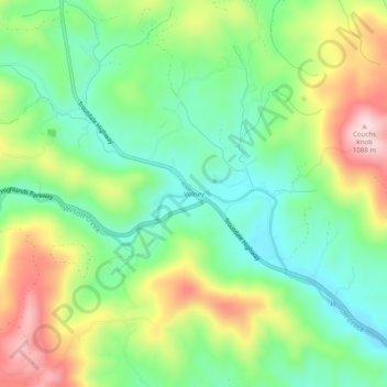 Volney topographic map, elevation, terrain