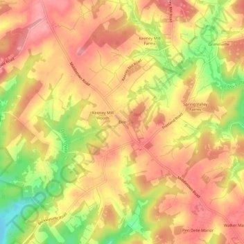 Eklo topographic map, elevation, terrain