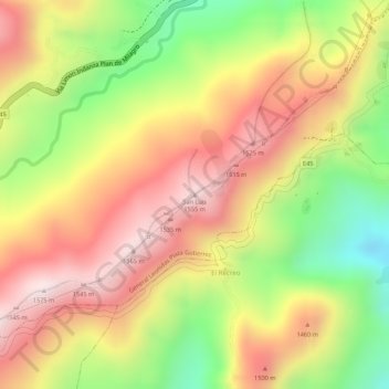 San Luis topographic map, elevation, terrain