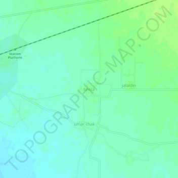 bhola topographic map, elevation, terrain