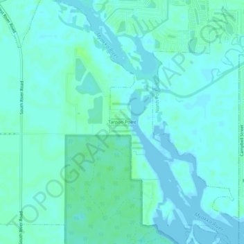 Tarpon Point topographic map, elevation, terrain