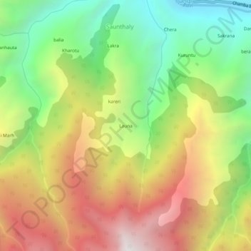 Launa topographic map, elevation, terrain