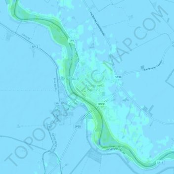 Ariano topographic map, elevation, terrain