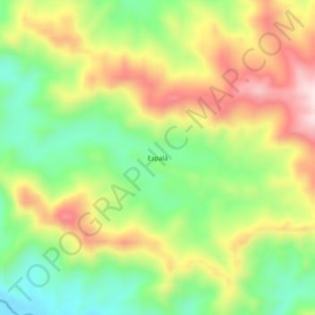 Espalá topographic map, elevation, terrain