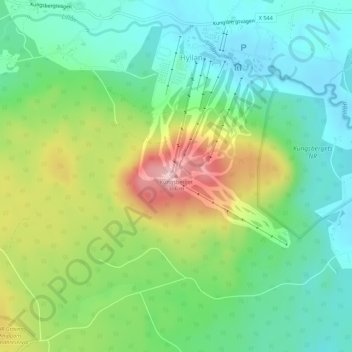 Kungsberget topographic map, elevation, terrain