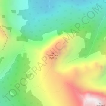 Windtower topographic map, elevation, terrain